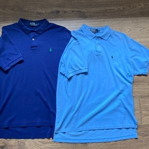 Bundle lot of 2 L Polo by Ralph Lauren shirts.